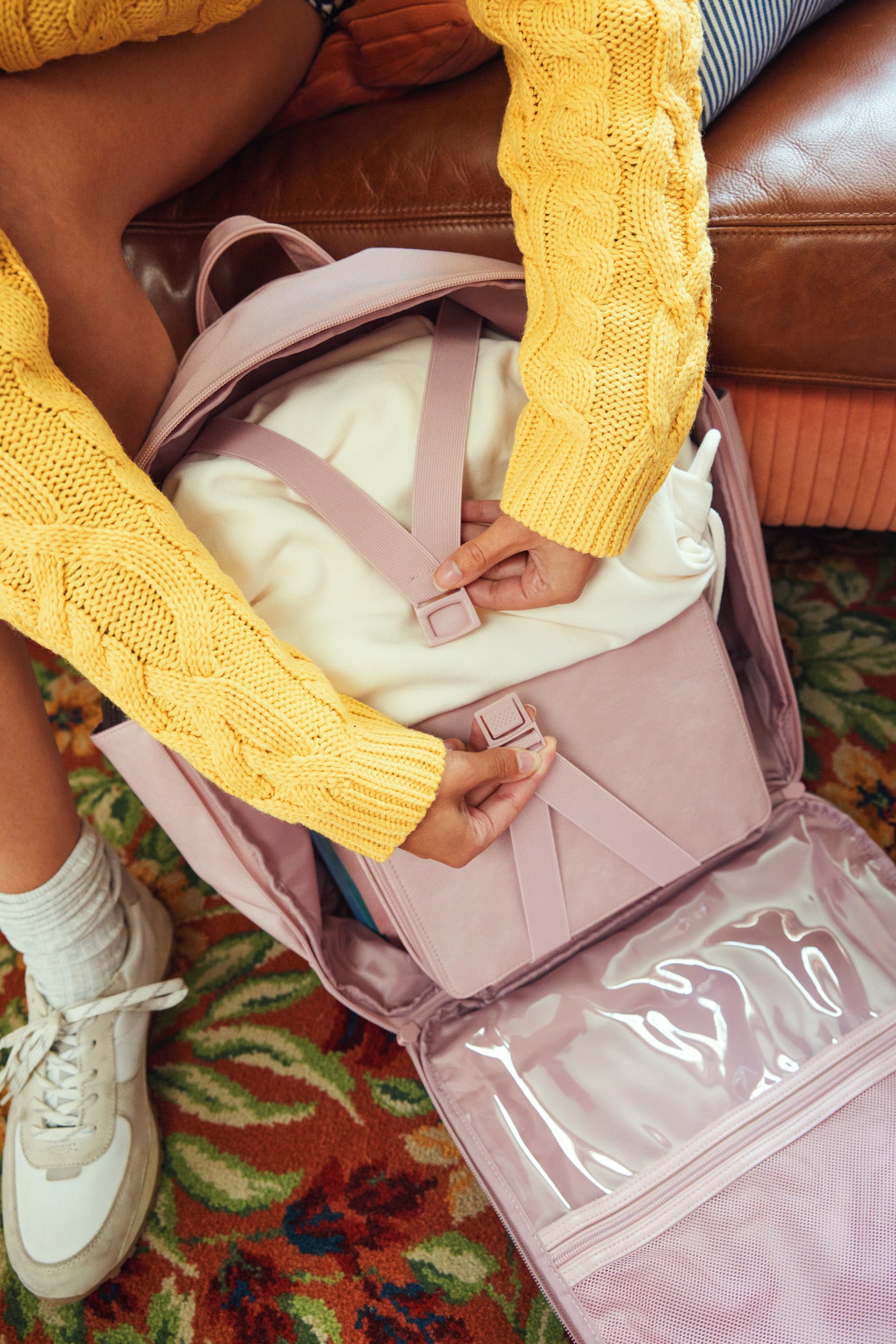 The Travel Backpack in Atlas Pink - Image 11