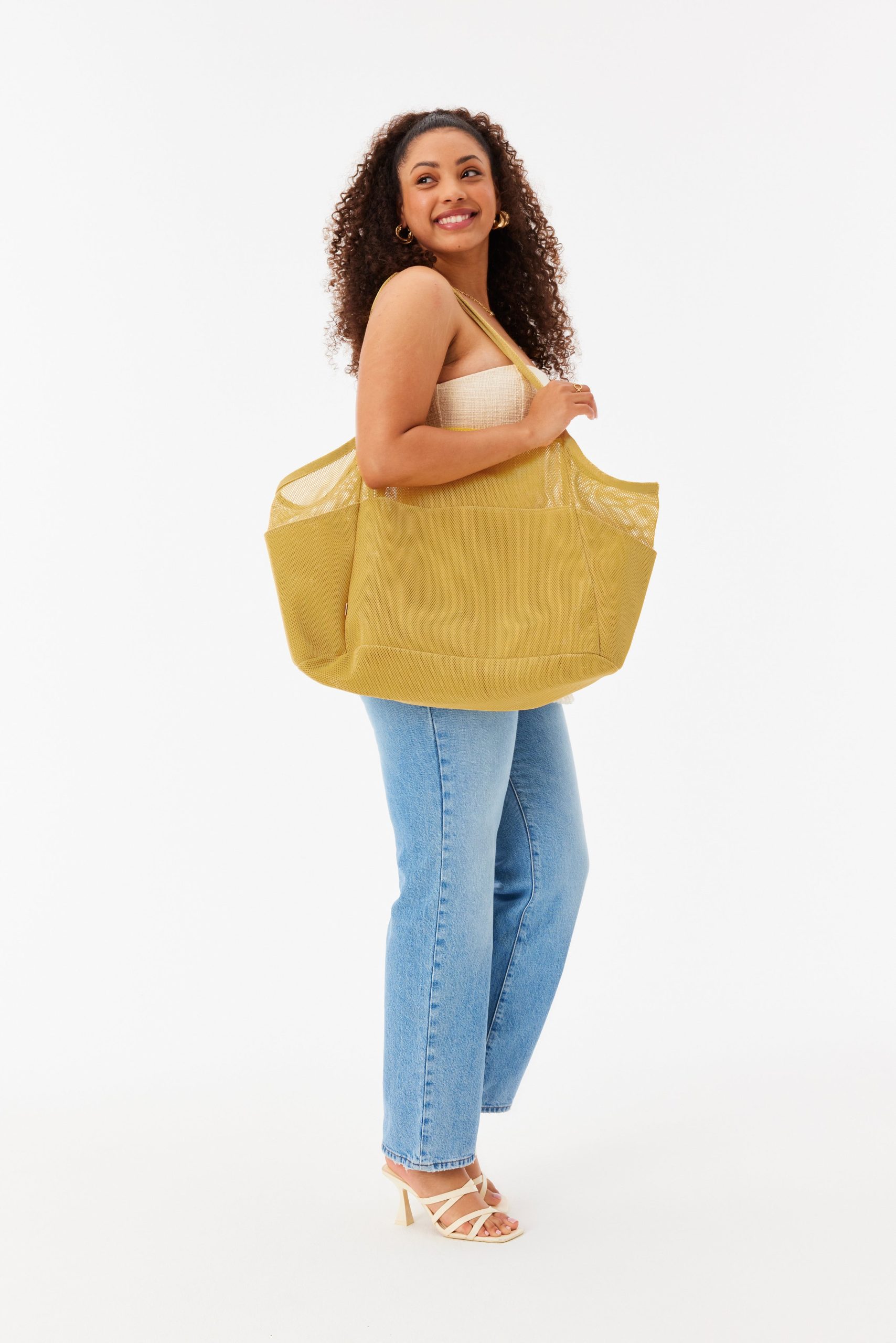 Resale The Mesh Beach Tote in Honey - Image 5