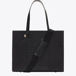 Resale The Large Work Tote in Black Croc