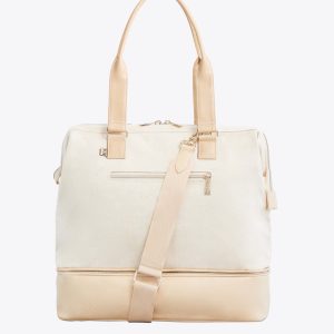 The Convertible Mini Weekender in Beige